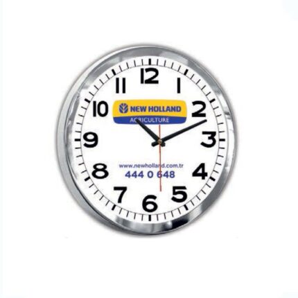 132619 Promosyon Krom Metal Duvar Saati