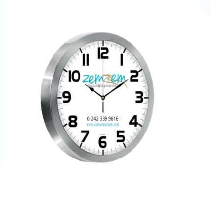 133219 Promosyon Metalize Duvar Saati