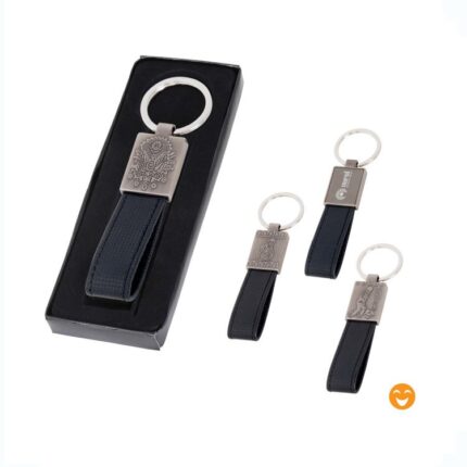 136119 Promosyon Suni Deri Metal Anahtarlık