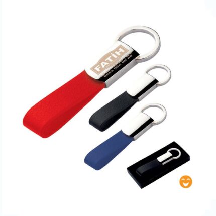 136419 Promosyon Suni Deri Metal Anahtarlık