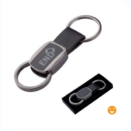 136519 Promosyon Suni Deri Metal Anahtarlık