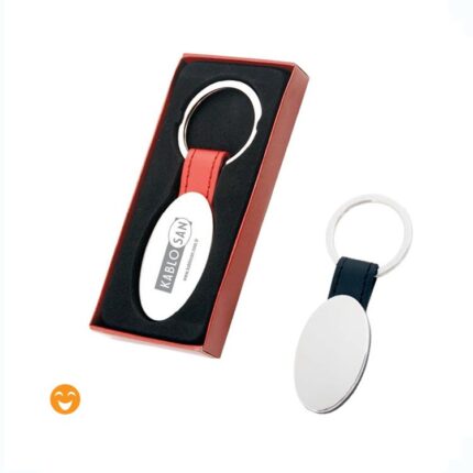 138419 Promosyon Suni Deri Metal Anahtarlık