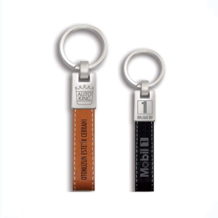 138619 Promosyon Suni Deri Metal Anahtarlık