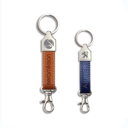 138719 Promosyon Suni Deri Metal Anahtarlık