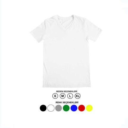 154119 Promosyon V Yaka Kısa Kol T-Shirt