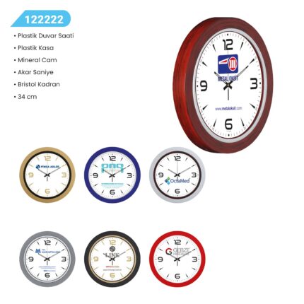 122222 PLASTİK DUVAR SAATİ