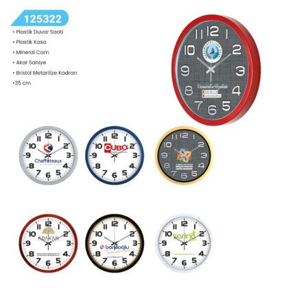 125322 PLASTİK DUVAR SAATİ