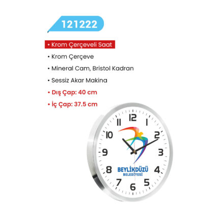121222 KROM DUVAR SAATİ