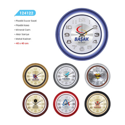 124122 PLASTİK DUVAR SAATİ