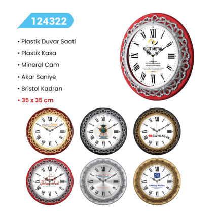 124322 PLASTİK DUVAR SAATİ
