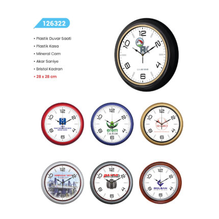 126322 PLASTİK DUVAR SAATİ