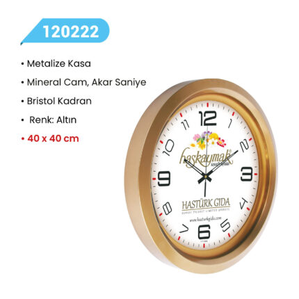 120222 METALİZE DUVAR SAATİ