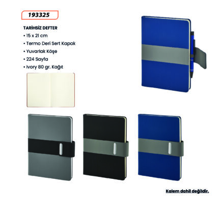 193325 Tarihsiz Defter