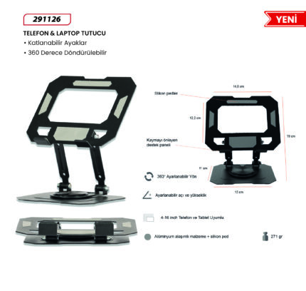 291126 Telefon & Laptop Tutucu