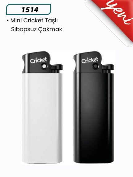 1514 Mini Cricket Taşlı Sibopsuz Çakmak