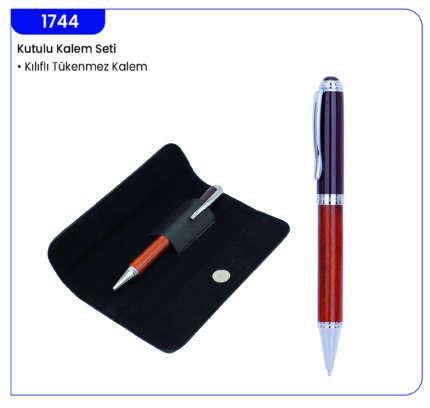 1744 Kılıflı Tükenmez Kalem Seti