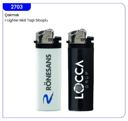 2703 I-Lighter Midi Taşlı Siboplu Çakmak