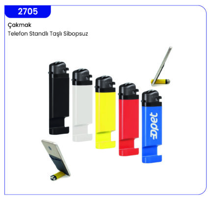 2705 Telefon Standlı Taşlı Sibopsuz Çakmak